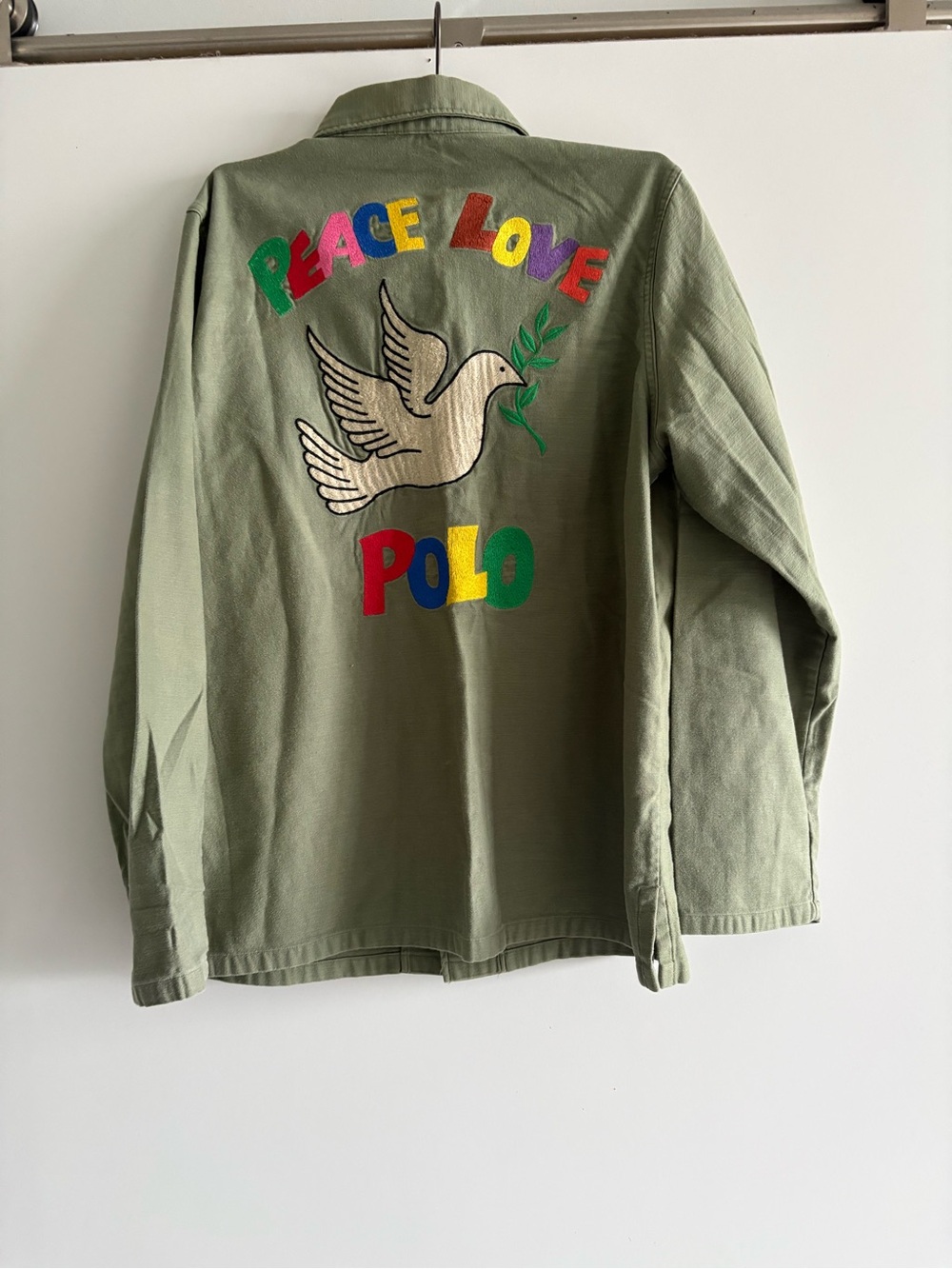 POLO by Ralph Lauren military inspired shirt, jacket. Size MED.